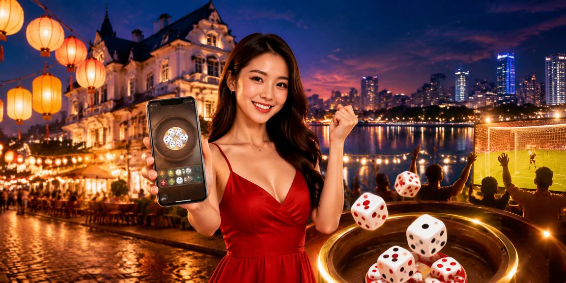 Trò chơi tài xỉu với xúc xắc tại chợ đêm Đà Lạt phong cách Việt Nam